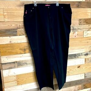 Woman Within size 24W Natural Fit black straight leg pants